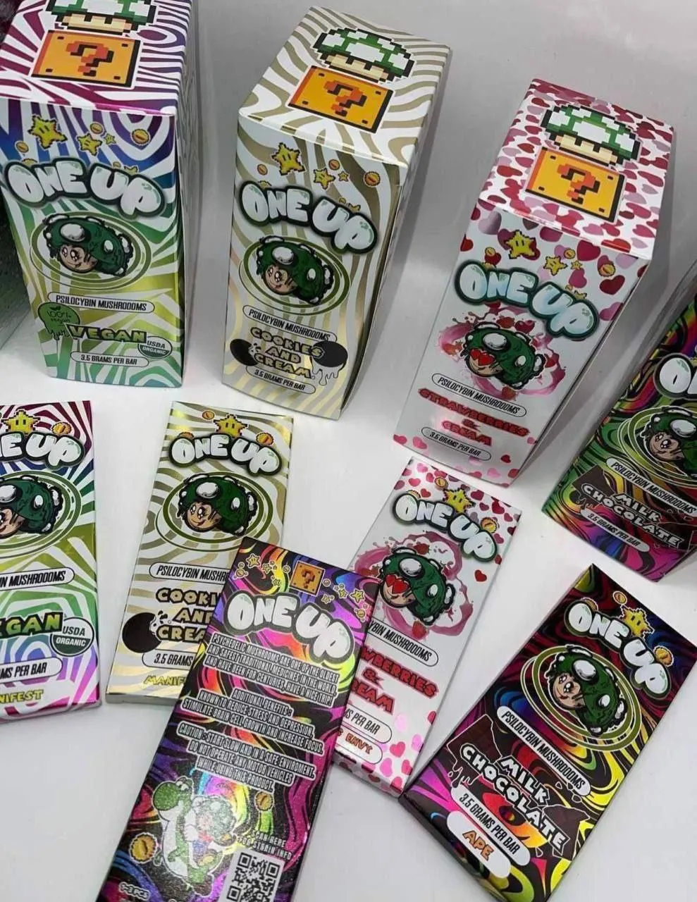 one up psilocybin mushroom chocolate packet